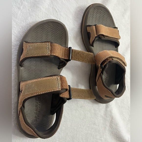 Sperry Men's Santa Cruz 2Strap Velcro strap brown Sandal Sz 7 - Picture 6 of 9